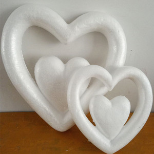 diy手工材料 婚庆装饰泡沫模型 保利龙泡沫空心爱心桃心字母心