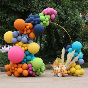 复古彩色多巴胺色系气球幼儿园毕业开学活动布置道具节日装饰用品