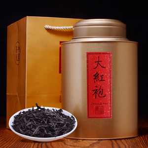 大红袍茶叶500g铁罐礼盒装武夷山正岩茶浓香型春茶新茶送礼乌龙茶