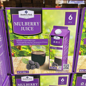 上海山姆costco购无添加果汁桑葚汁100%非浓缩桑果原汁饮料946ml