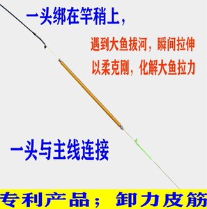 卸力皮筋不怕拔河断线钓鱼卸力器大物漂鱼钩大物线组失手绳打窝.