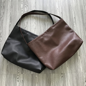 倪妮同款包头层牛皮休闲化缘包单肩女软皮个性托特超大斜挎大包包