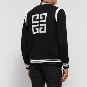 givenchy纪梵希 logo 黑色男装羊毛棒球服外套夹克 正品代购 礼物