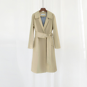 经典单排扣腰带女士中长款驼色卡其色风衣女春秋外套2530203