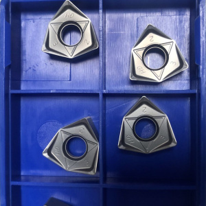 数控铣刀片双面快进给六角铣刀片wnmu080608en-gm钢件不锈钢铸件