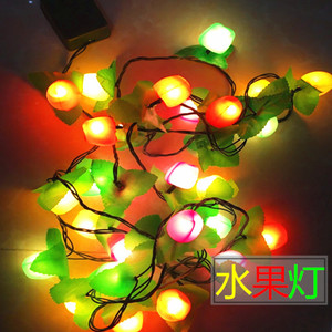 圣诞装饰品新年闪灯彩灯圣诞树装饰节日灯LED串灯新款水果彩灯