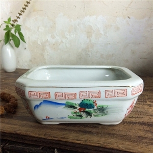 【潮汕文化斋】潮州七八十年代老瓷器水仙花盆古玩收藏器全品摆件
