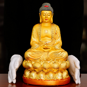 002人付款天猫中式车神佛像家用客厅供奉摆件车神菩萨保平安出入树脂