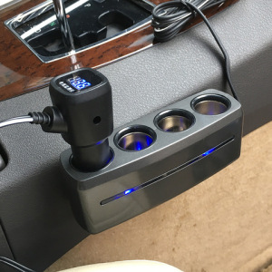 充电器舜威点烟插座汽车手机分流器点烟车载点烟器一分四插头四孔