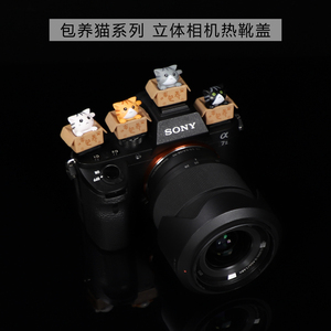 猫系列 热靴盖创意卡通相机防尘盖富士索尼佳能尼康理光适用