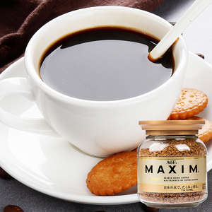 日本进口agf咖啡maxim麦可馨咖啡 高品质纯咖啡80g金色瓶