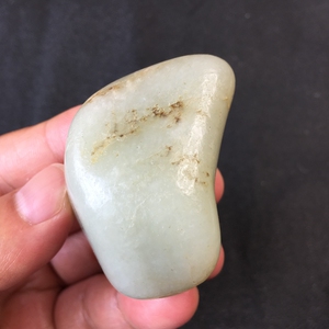 新疆和田玉籽料原石白玉男女款水草沁天然保真正品玉石吊坠疯了