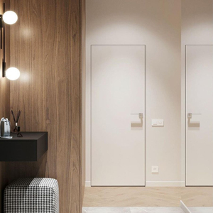 极简铝木门室内隐形门暗门卧室隐藏门窄边无框门实木复合免漆房门