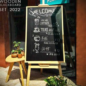 木制黑板海报展示架广告牌展示牌展架支架咖啡店门口户外立式落地