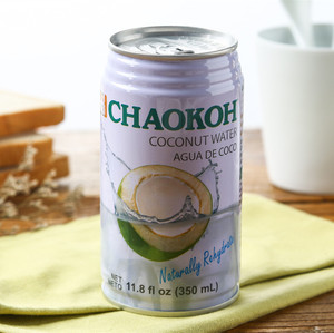 泰国进口俏果椰子水350ml*24罐 chaokoh 0添加0脂肪天然饮料果汁