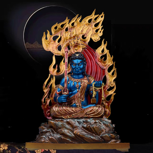 纯铜不动明王菩萨铜像密宗神像生肖鸡守护神本命佛工艺品桌面摆件