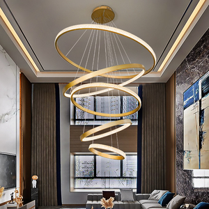 别墅复式楼挑空大吊灯中空客厅灯轻奢现代简约挑高跃层loft公寓灯