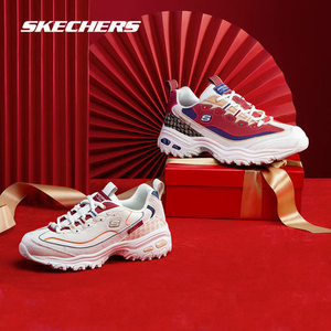 skechers斯凯奇出入平安新年款2021年限定情侣款熊猫鞋运动鞋男女