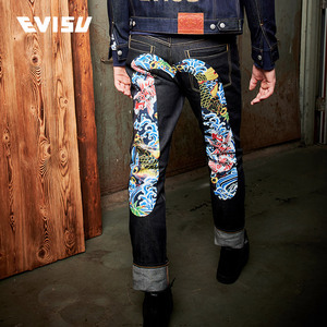 evisu 19aw 锦鲤大m印花牛仔裤男1eahtm9je91417