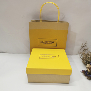 欧舒丹身体乳礼品盒包装盒护手霜空盒手提袋欧舒单礼品袋牛皮手袋