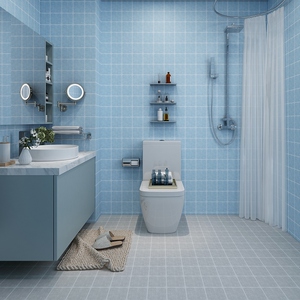 卫生间地板贴瓷砖贴纸防滑地贴厨房翻新墙贴出租屋房厕所改造装饰