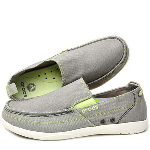 crocs男鞋帆布鞋卡骆驰沃尔卢休闲透气一脚蹬懒人单鞋乐福鞋11270