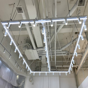 轨道射灯桥架led轨道灯吊杆桥架服装店桥架射灯吊架轨道条吊杆灯