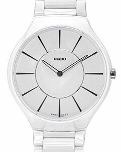 rado雷达女款白色陶瓷手表thinline r27957112