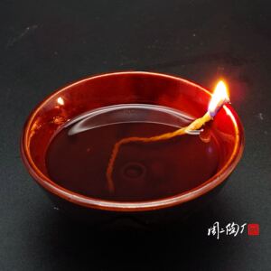 佛灯长明灯灯杯陶瓷油灯杯油灯碗陶瓷供灯陶瓷香炉金色陶瓷香炉