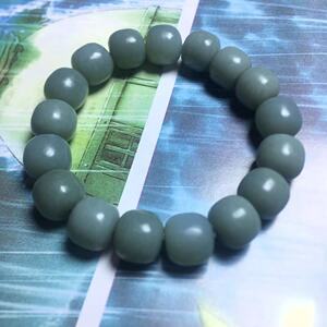 新疆和田玉且末蓝调手串单圈老型珠手链男女款特色手链