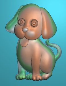 精雕图机雕刻浮雕玉木雕 动漫动画片花件jdp挂件小狗卡通狗哈巴狗