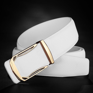 gick白色皮带男年轻人韩版潮流简约腰带青年学生时尚个性裤带