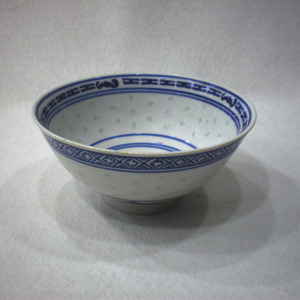 景德镇陶瓷饭碗 青花玲珑正德汤碗 特价瓷器小面碗 反口茶碗