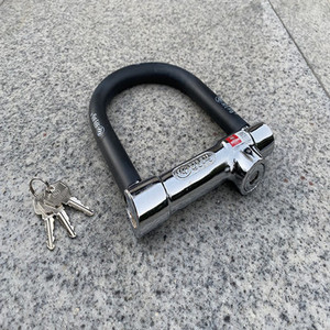 玥玛摩托车电动车u型锁超c级空转叶片锁抗液压剪u型锁7203