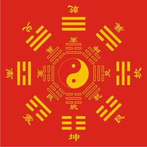 99半开门的手淘宝太极八卦莲花掌居家墙贴先天太极莲花风水贴图兰