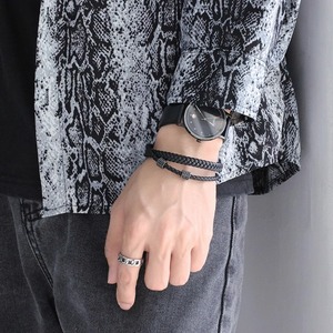 编织皮革手链男士高级感小众磁铁扣简约设计级感手环个性潮饰