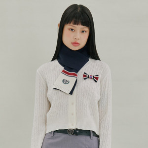 romanticcrown设计师品牌 韩国代购正品21秋 纯色v领长袖针织开衫