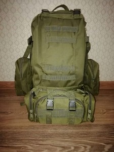 50L户外双肩战术组合背包野营背囊旅行登山包大容量旅游行李背包