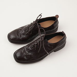 小克拉棕色复古系带小皮鞋学院牛津鞋中跟真皮软皮深口单鞋四季鞋
