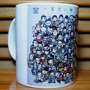 水浒传英雄人物水杯梁山好汉108将杯子纪念品礼物装饰品摆件茶杯