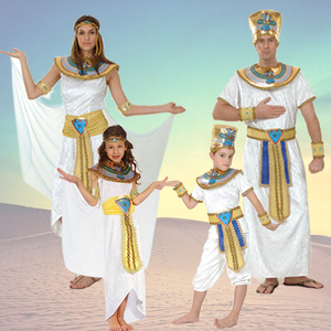 万圣节埃及民族服装 成人男尼罗河国王衣服 儿童女希腊公主服饰
