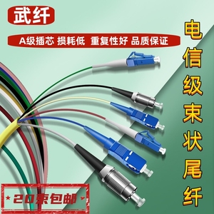 12芯sc束状尾纤单模尾纤LC/FC/SC/ST 12芯束装单模光纤跳线lc束状