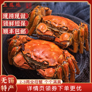 三凤桥全黄母花雕熟醉蟹特大熟食即食螃蟹送礼无锡大闸蟹年货礼盒