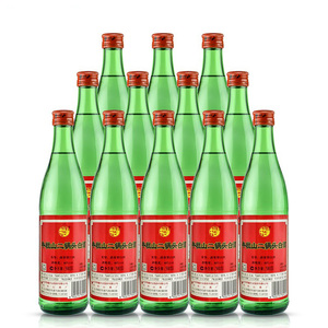 牛栏山二锅头46度牛二绿瓶清香白酒500ml*12瓶 整箱