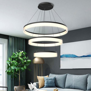 三环 亚克力LED吊灯 圆形创意个性客厅现代欧式简约艺术光环