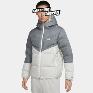 耐克nike男子22冬季新款撞色连帽防寒保暖舒短款羽绒服dd6796-077