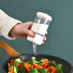 日本可计量控盐瓶盐罐子厨房按压式调味瓶罐家用烧烤撒粉罐调料盒