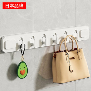 日本吸盘挂钩一排免打孔厨房粘钩联排多功能浴室卫生间墙壁挂衣架