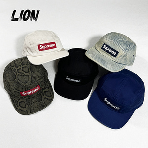 现货 Supreme 24SS WASHED CHINO TWILL CAMP CAP 皮扣鸭舌棒球帽