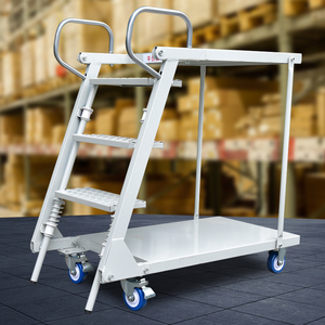 登高车货架梯子超市上货梯子库房理货车物流仓库登高梯移动平台梯